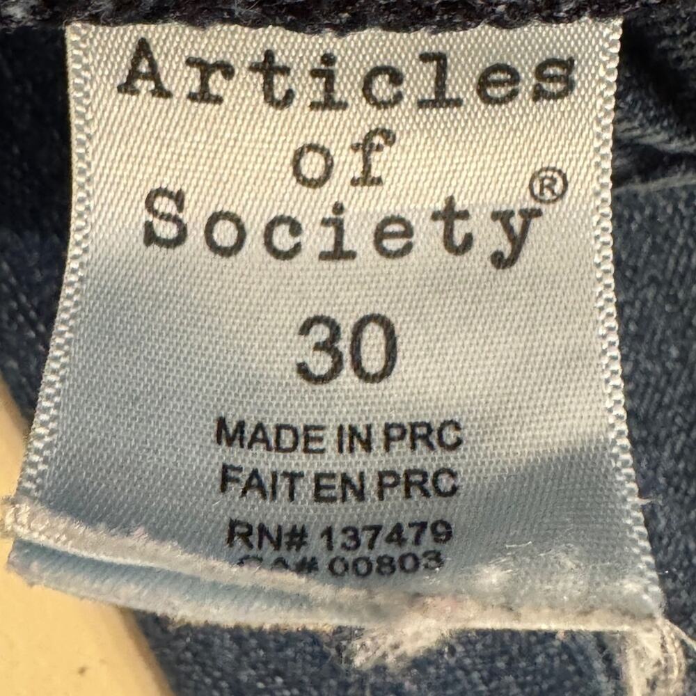 Articles of Society jeans released hem denim vertical seamed  Sz 30 US 10 - Picture 10 of 12